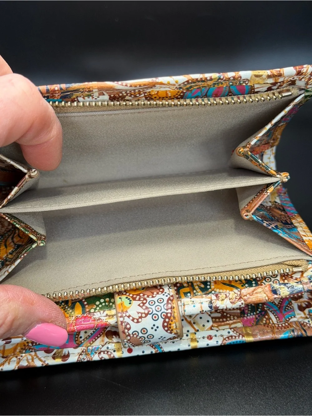 Brahmin Limited Edition Boho‎ 2010’s Marketplace Melbourne Hannah Wallet EUC